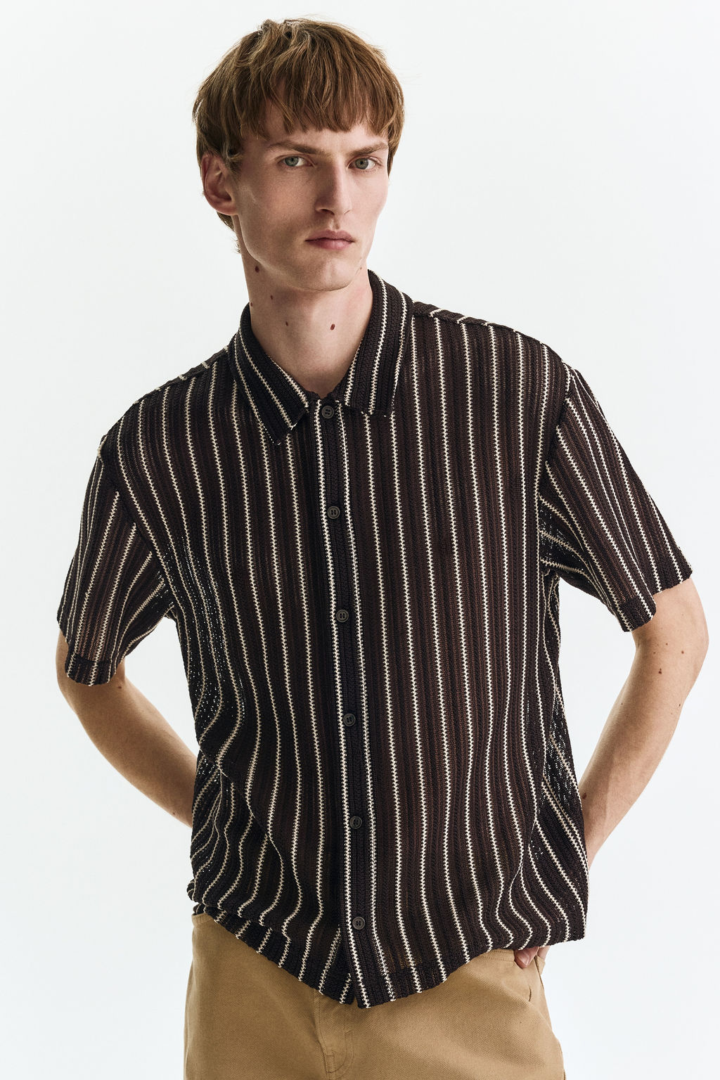 Camisa en punto texturizado Regular Fit - H&m фото 3