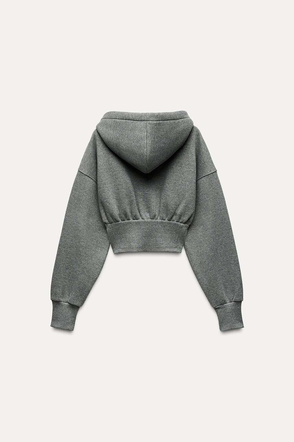 GLITTER CROPPED HOODIE - Zara фото 8