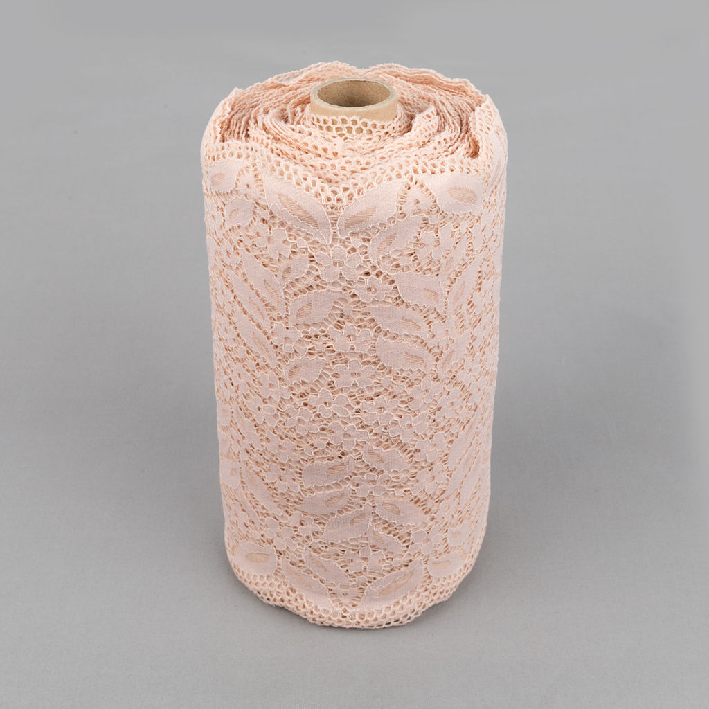 Кружево BLITZ эластичное 220 мм BLST-26 на бобине Турция слоновая кость(пудра)