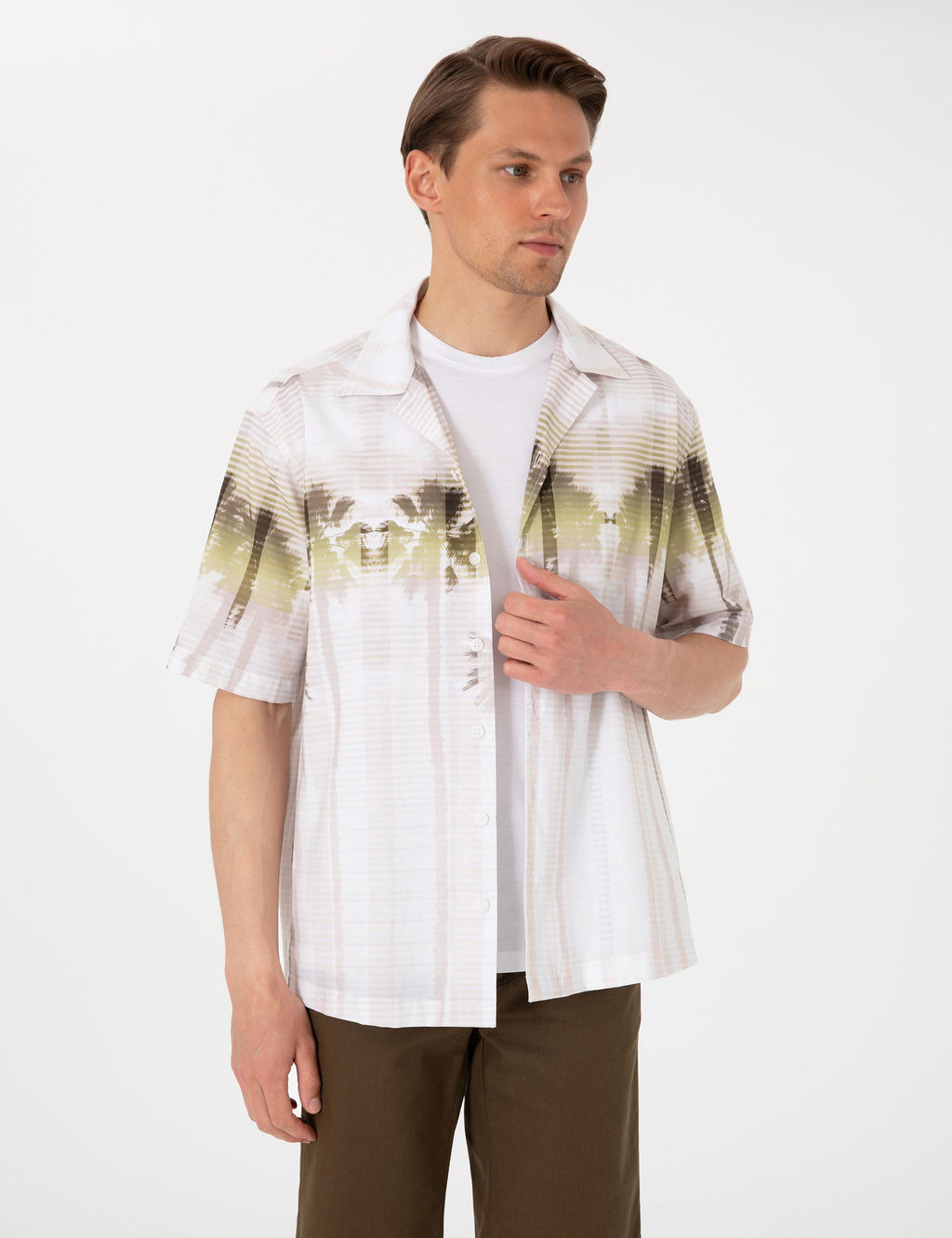 Haki Oversize K_sa Kollu G_mlek - Pierre cardin фото 3