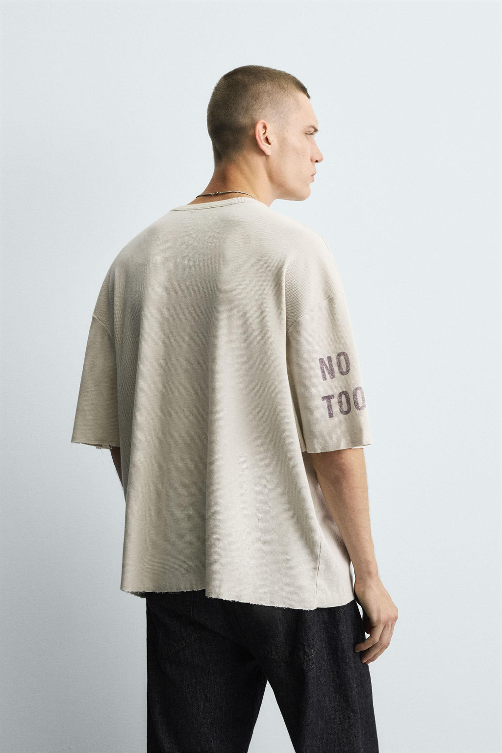 WASHED PRINT KNIT T-SHIRT - Zara фото 3