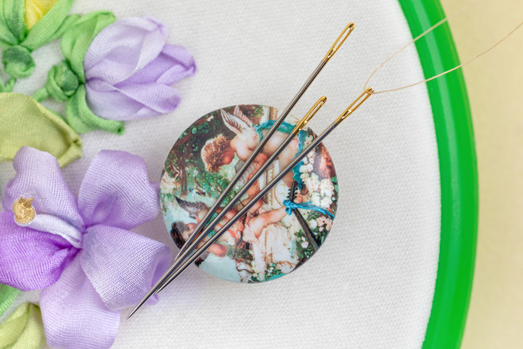 Иглы для шитья ручные Gamma N-312 для вышивания №3-9 16 шт. в конверте с прозрачным дисплеем