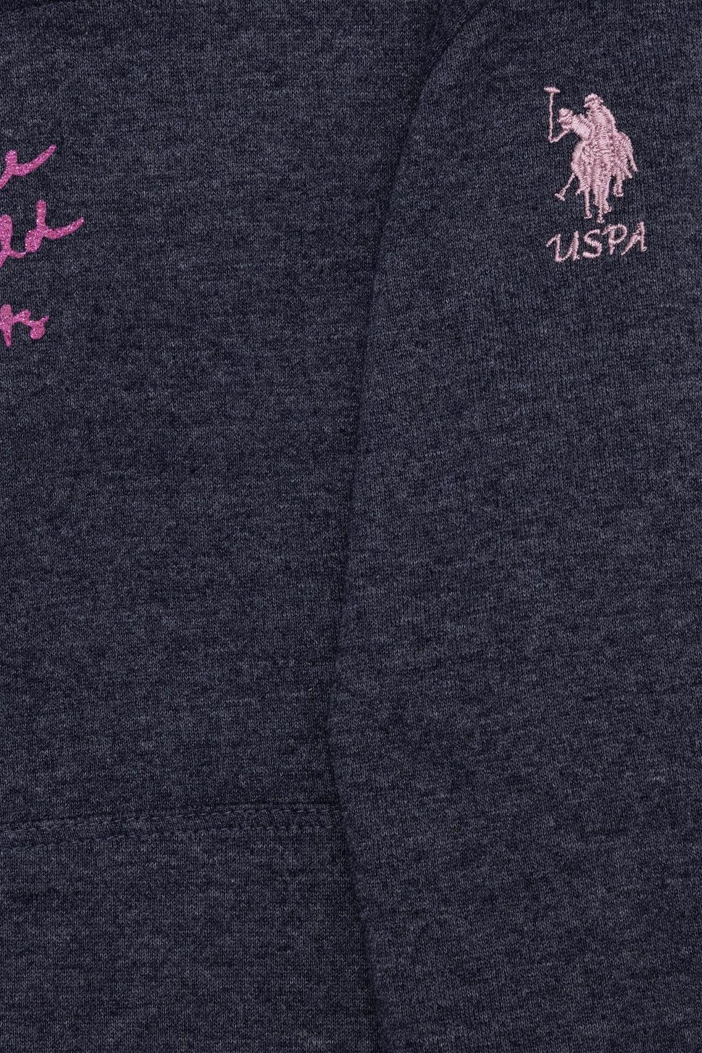 Темно-синяя толстовка для девочек - U.s. polo assn фото 4