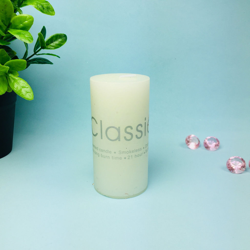 Цена за 4шт. Свеча "Classic" 5*10см цвет белый ZD-003
