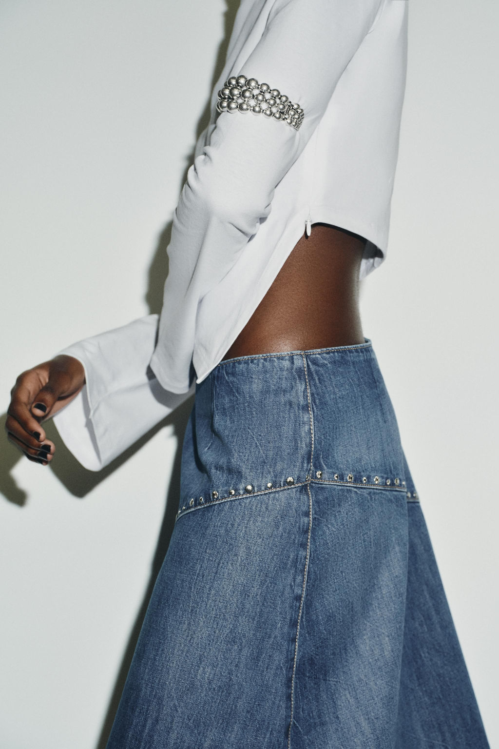 ASYMMETRIC BOAT NECK T-SHIRT - Zara фото 4