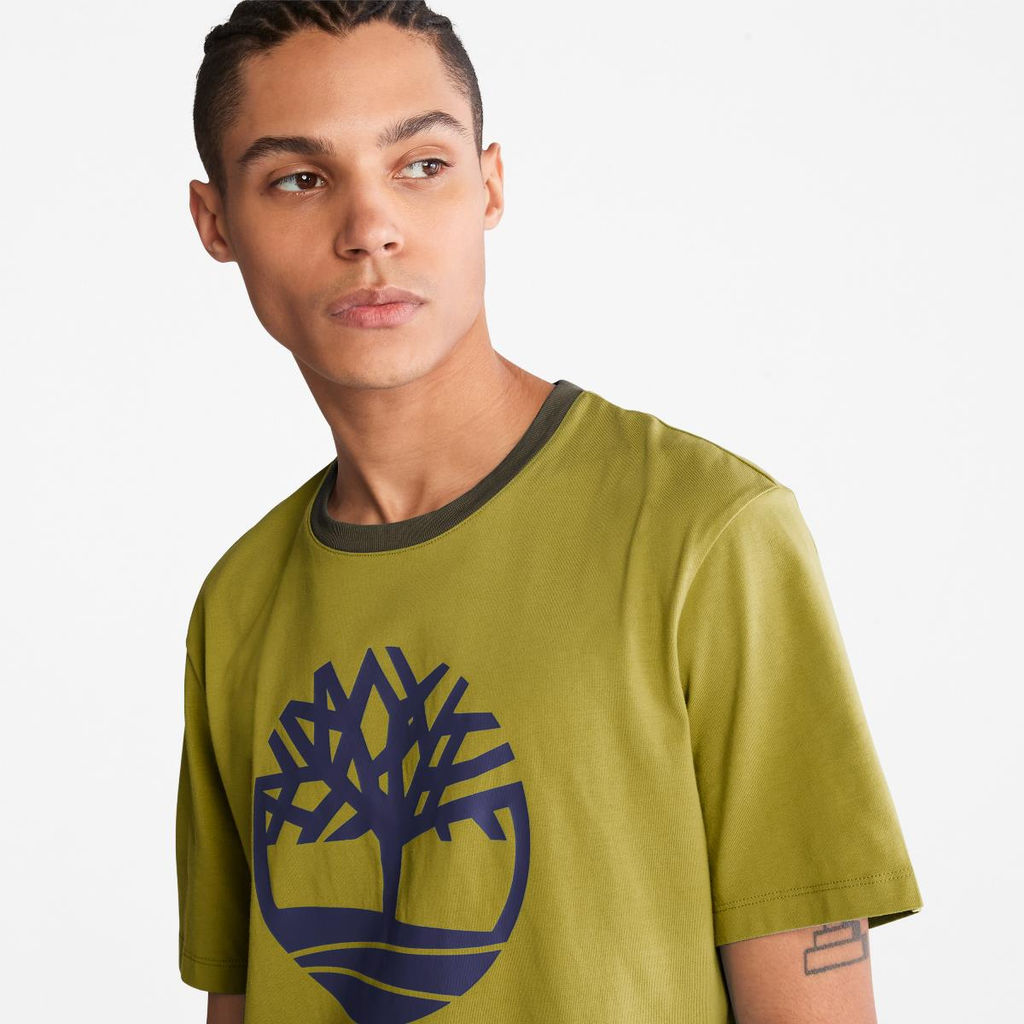 Футболка Timberland T-Shirt Kennebec River Tree Logo Regular желтая фото 6