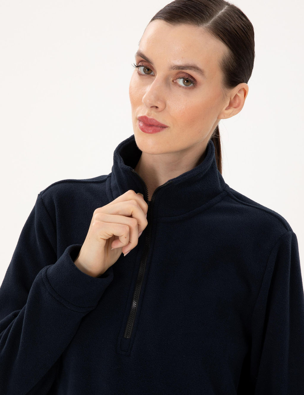 Lacivert Oversize Polar Sweatshirt - Pierre cardin фото 2