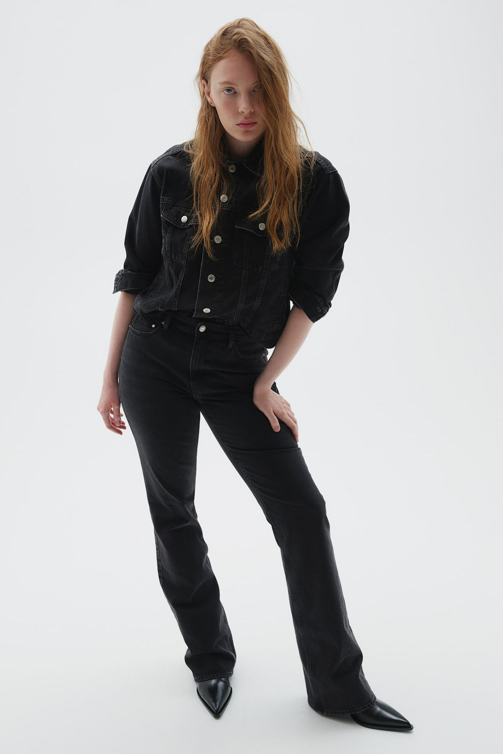 Curvy Fit Bootcut High Jeans - H&m фото 2