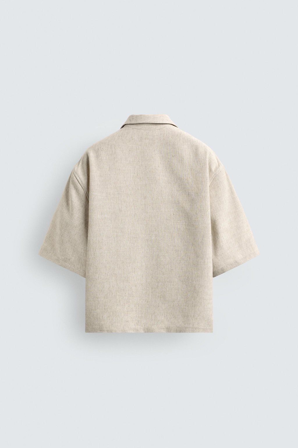 CAMISA BOXY FIT ESTRUCTURA / Beige claro - Zara фото 8