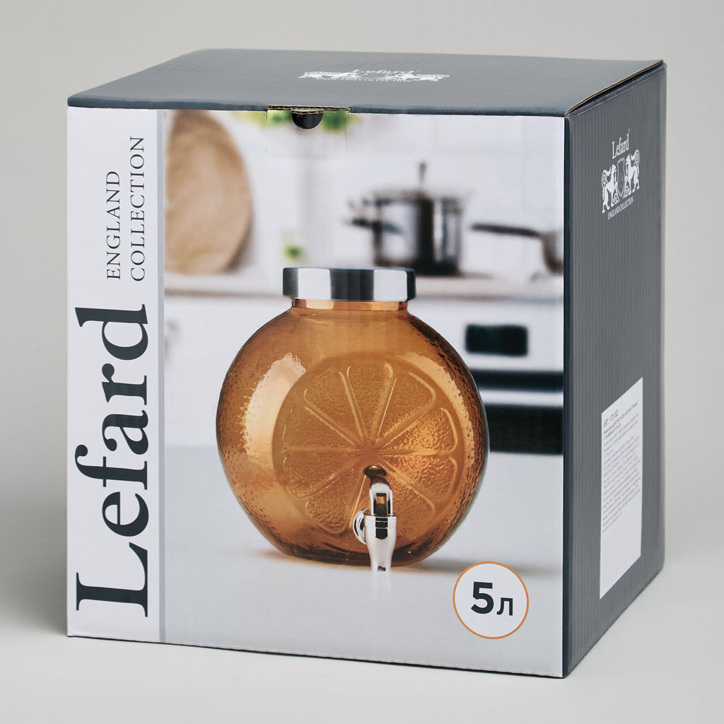 ДИСПЕНСЕР ДЛЯ НАПИТКОВ ORANGE 5 Л РАЗМЕРЫ=23*17*24 СМ - Lefard фото 3