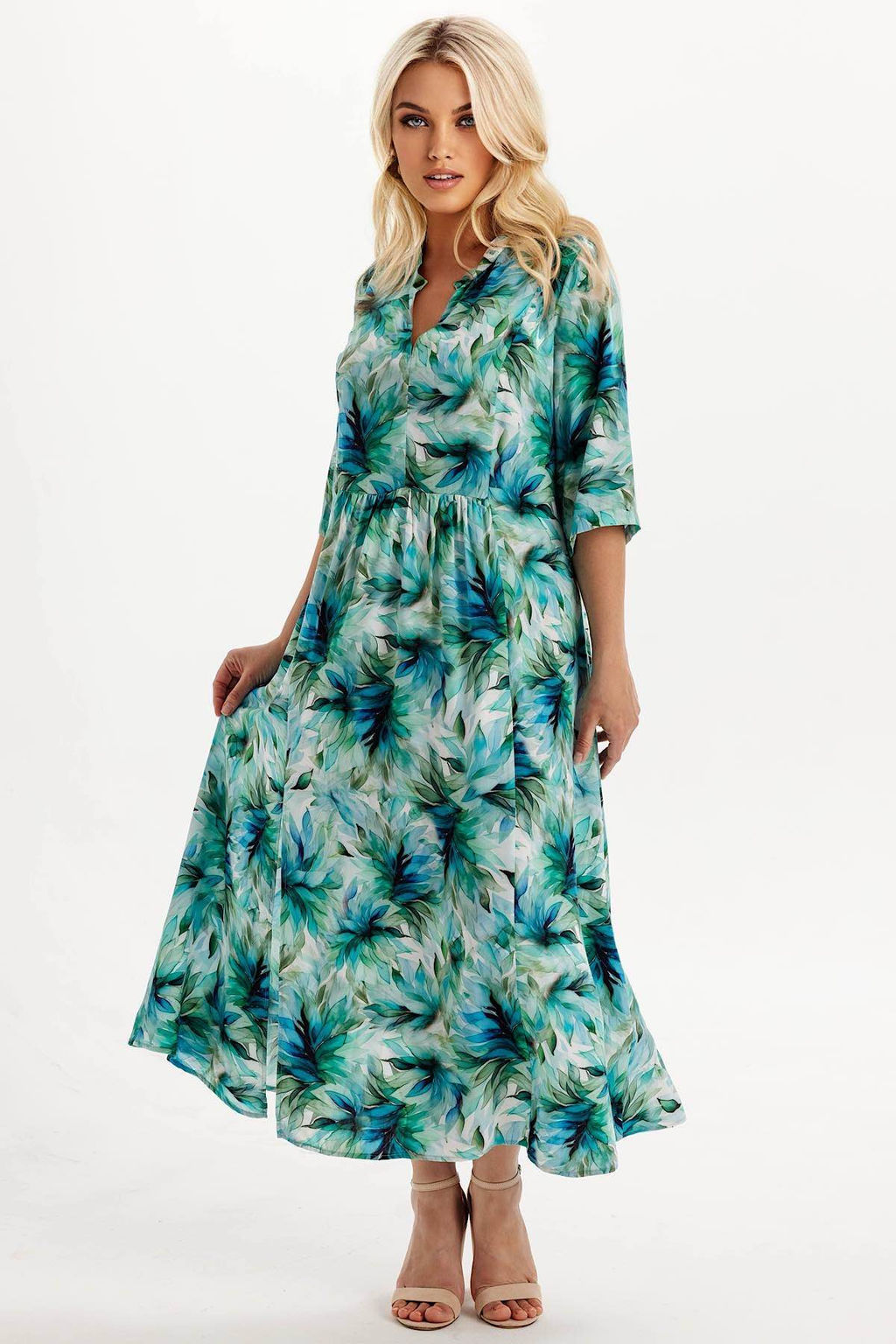 Платье штапель 6143/04/Бирюзовый - Rise фото 3