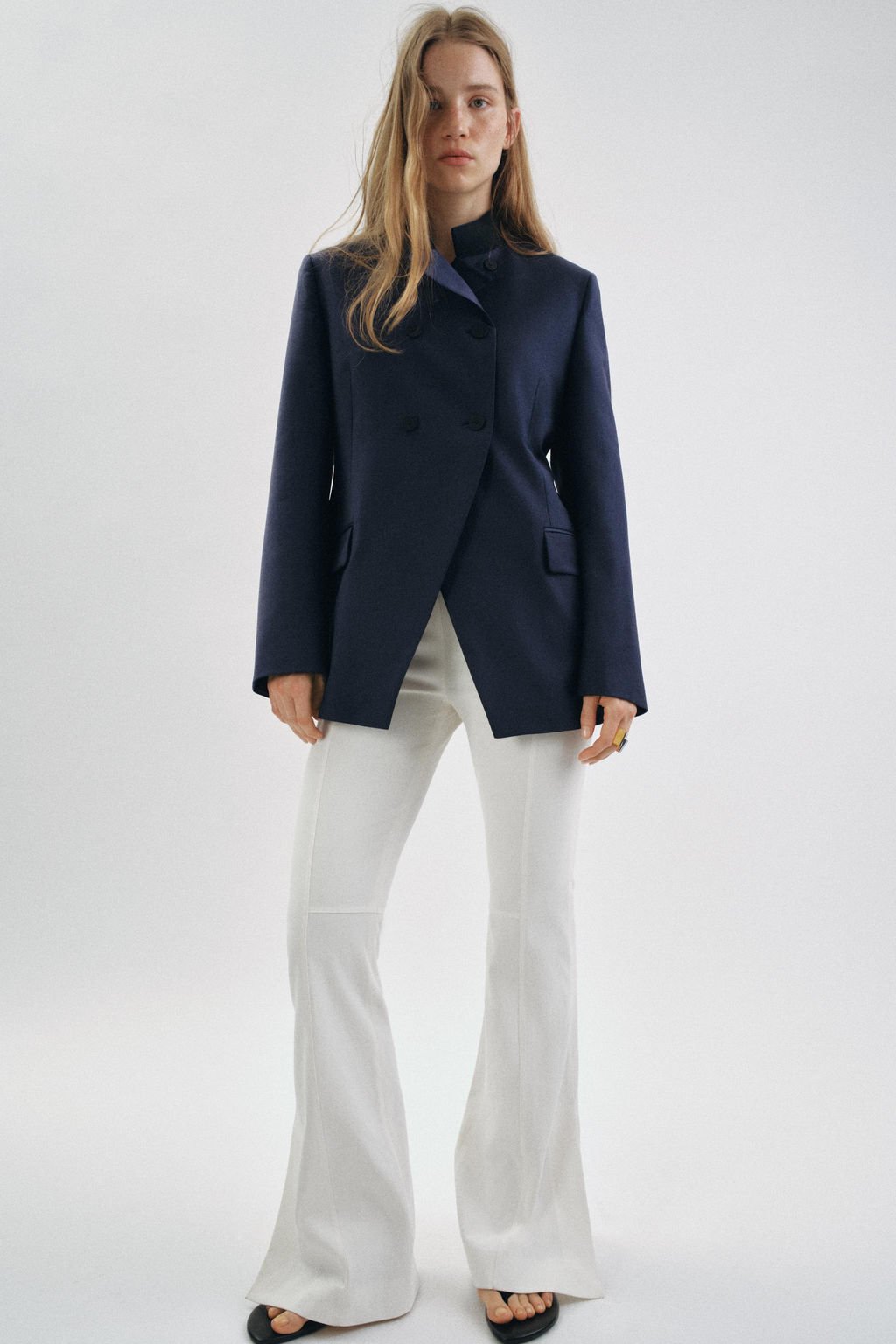 BLAZER ENTALLADA CONTRASTE ZW COLLECTION / Marino - Zara фото 4
