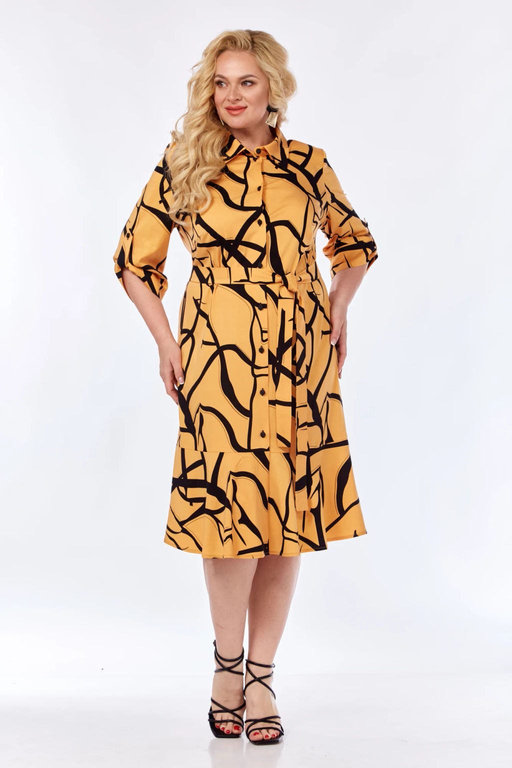 Белорусское платье летнее хлопковое - Almond фото 2