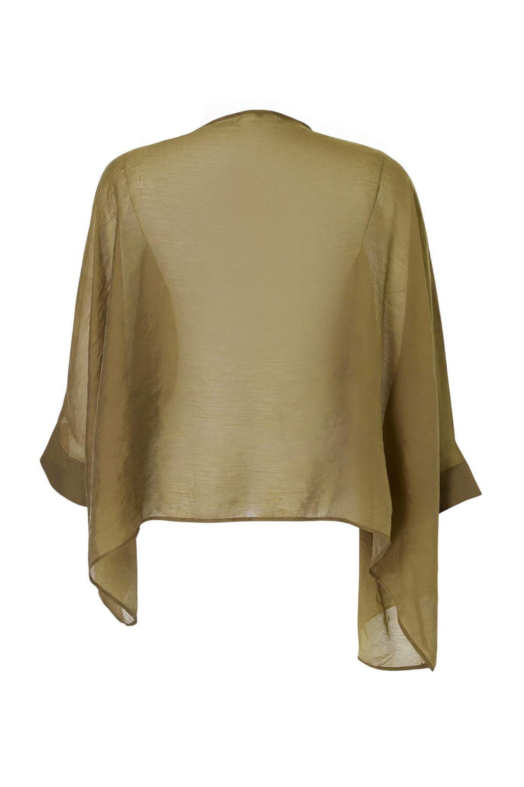 Yesil Onu Dugme Detayl? Oversize Ince Dokumlu Dokuma Bluz TWOSS26BZ00653 - Trendyolmilla фото 4