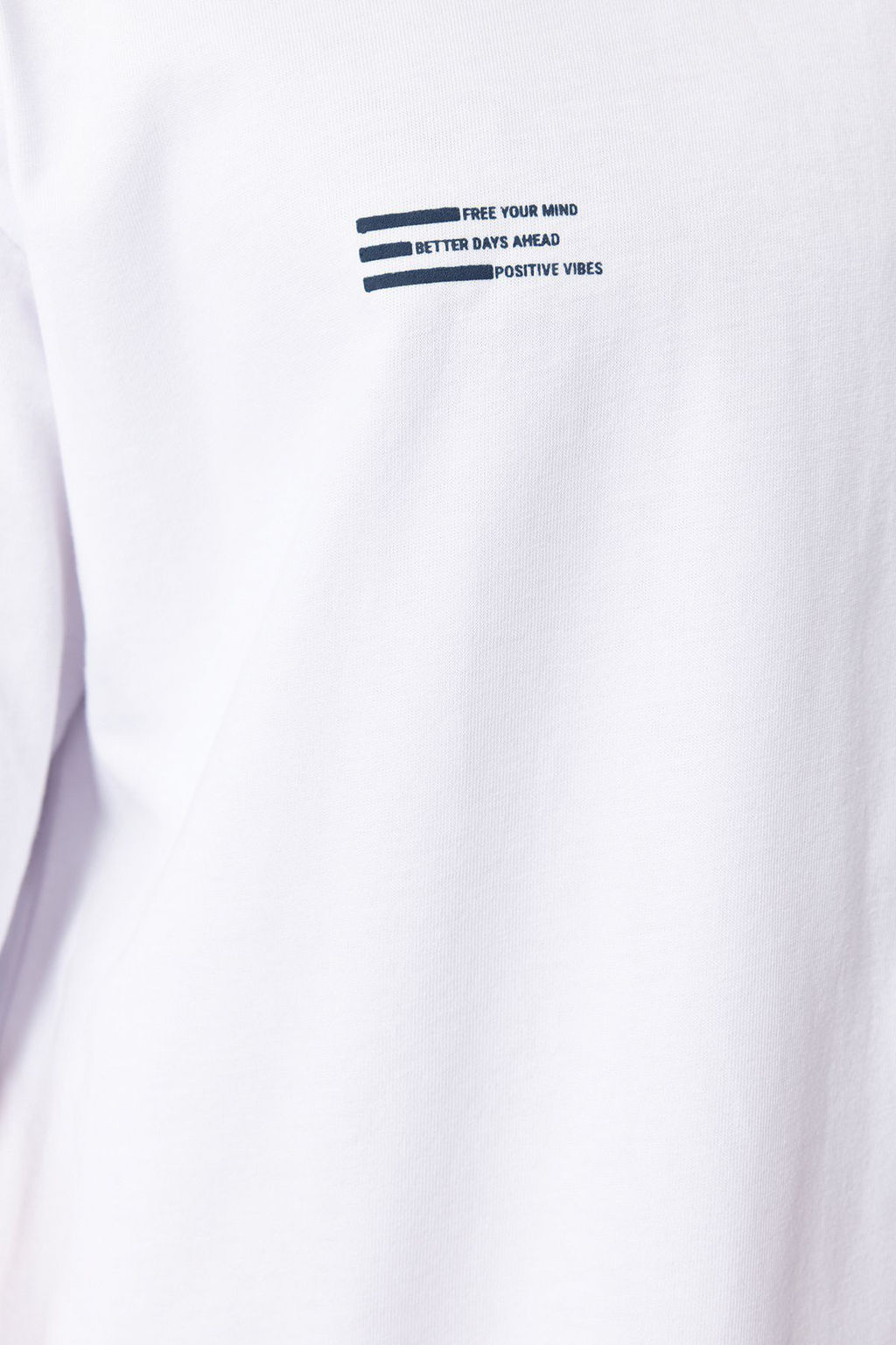 TRENDYOL MAN Beyaz Oversize Yaz? Bask?l? %100 Pamuklu T-Shirt TMNSS24TS00075 - Trendyolmilla фото 5