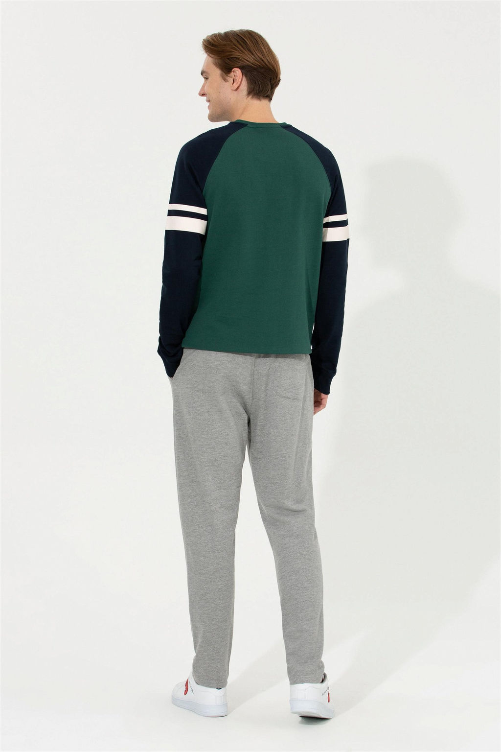 Мужские серые меланжевые спортивные штаны - U.s. polo assn фото 4