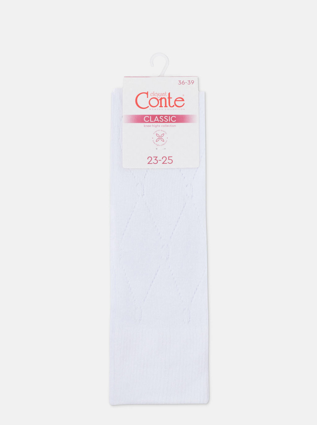 Цена за 2 пары. Носки Удлиненные CONTE CLASSIC Гольфы женские белый - Conte elegant фото 14