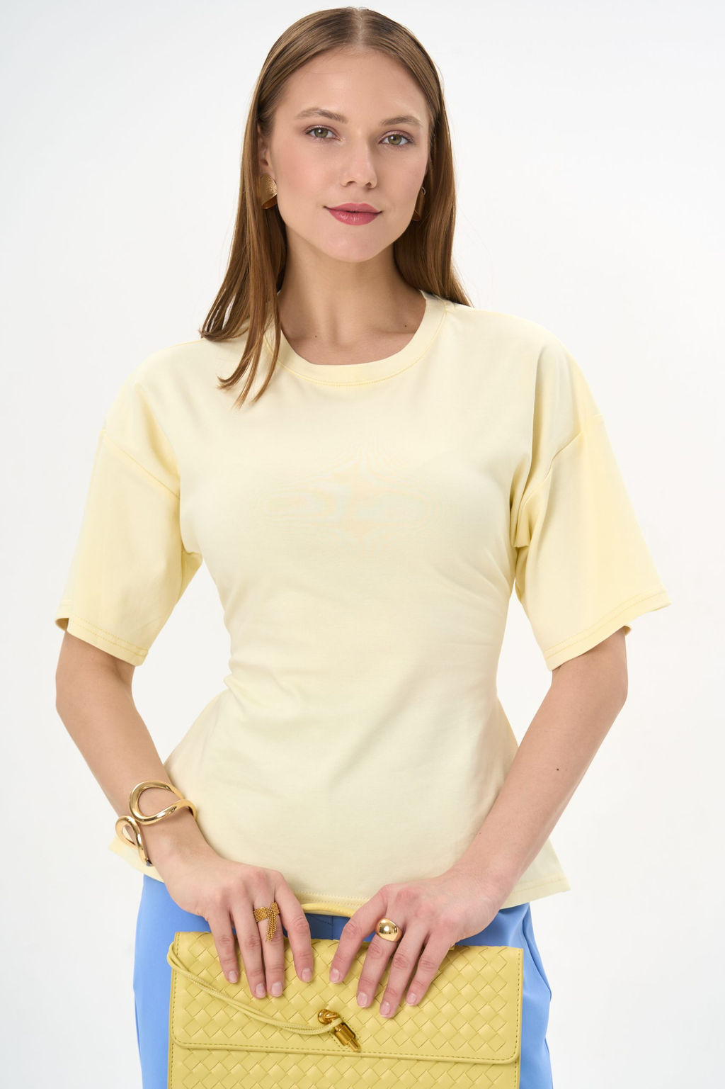 Футболка с завязками Николь (жёлтый) - Эльза фото 3