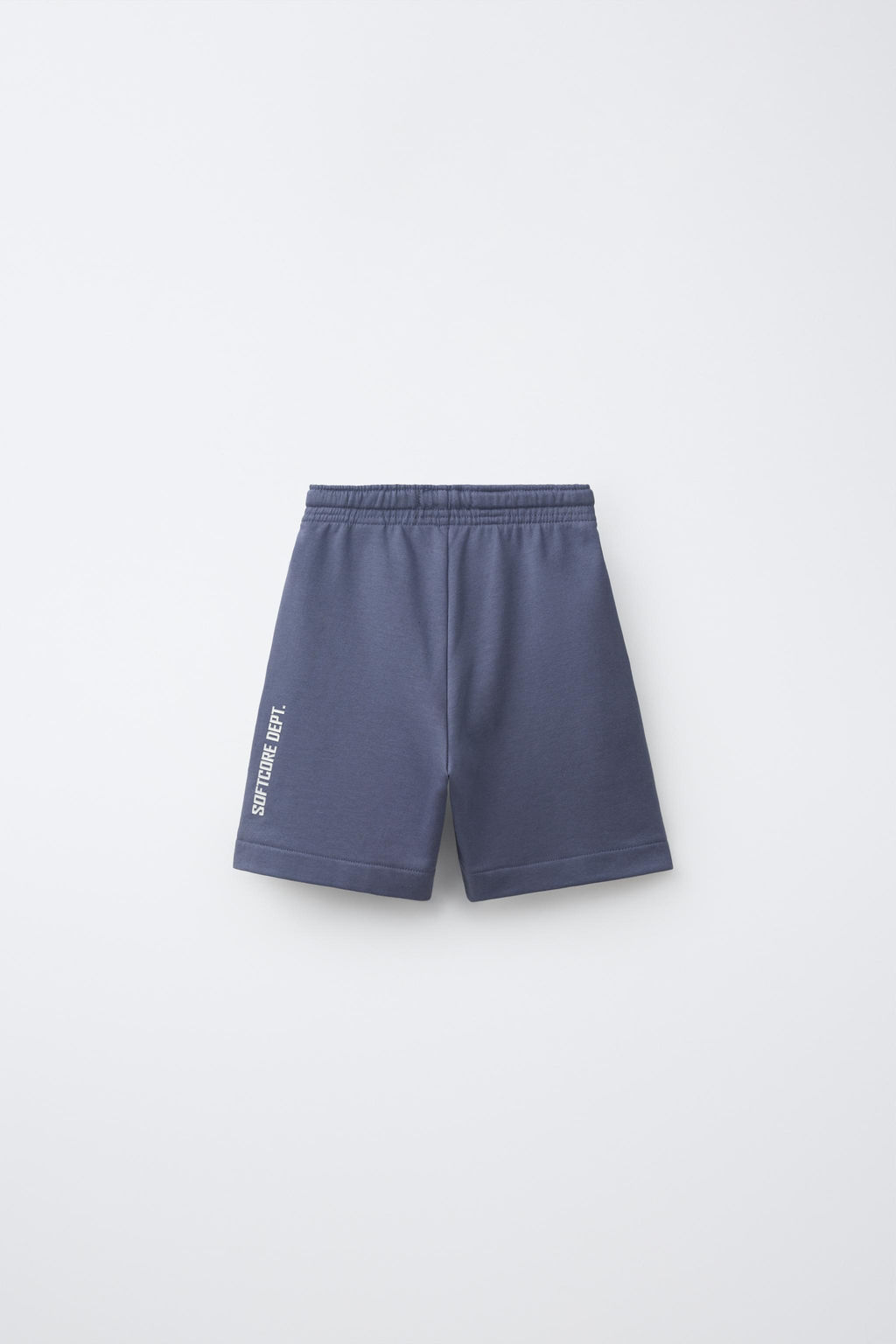 BERMUDA JOGGING TEXTO / Azul / Gris