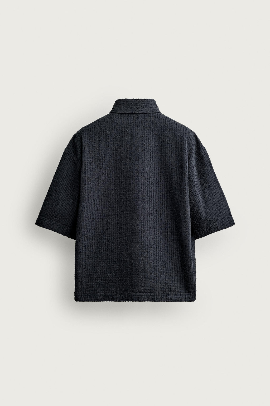 SOBRECAMISA BOXY FIT TEXTURA BORDADO / Marino - Zara фото 5