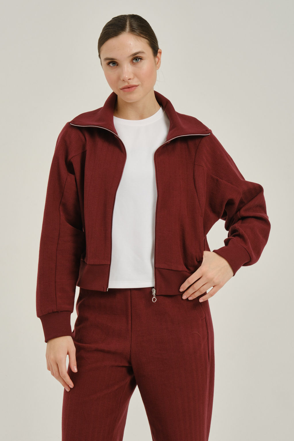 Олимпийка Бордовый COMMUTE Knit Track Top - Anta фото 2