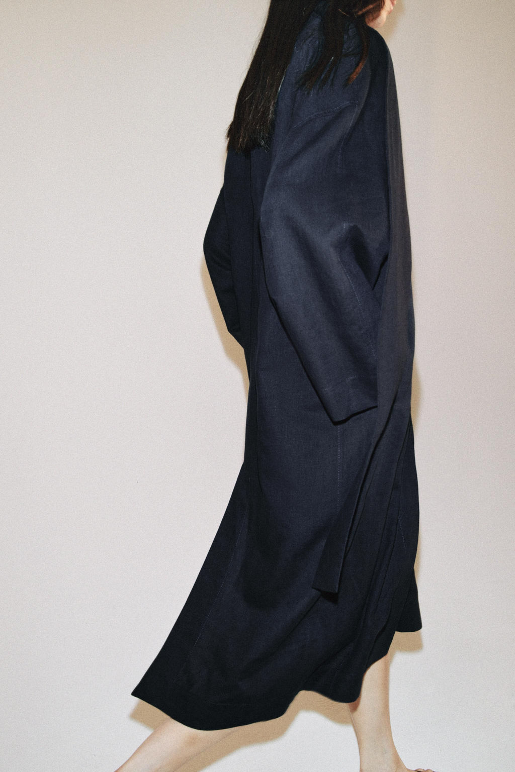 ABRIGO OVERSIZE CON LINO ZW COLLECTION / Marino - Zara фото 4