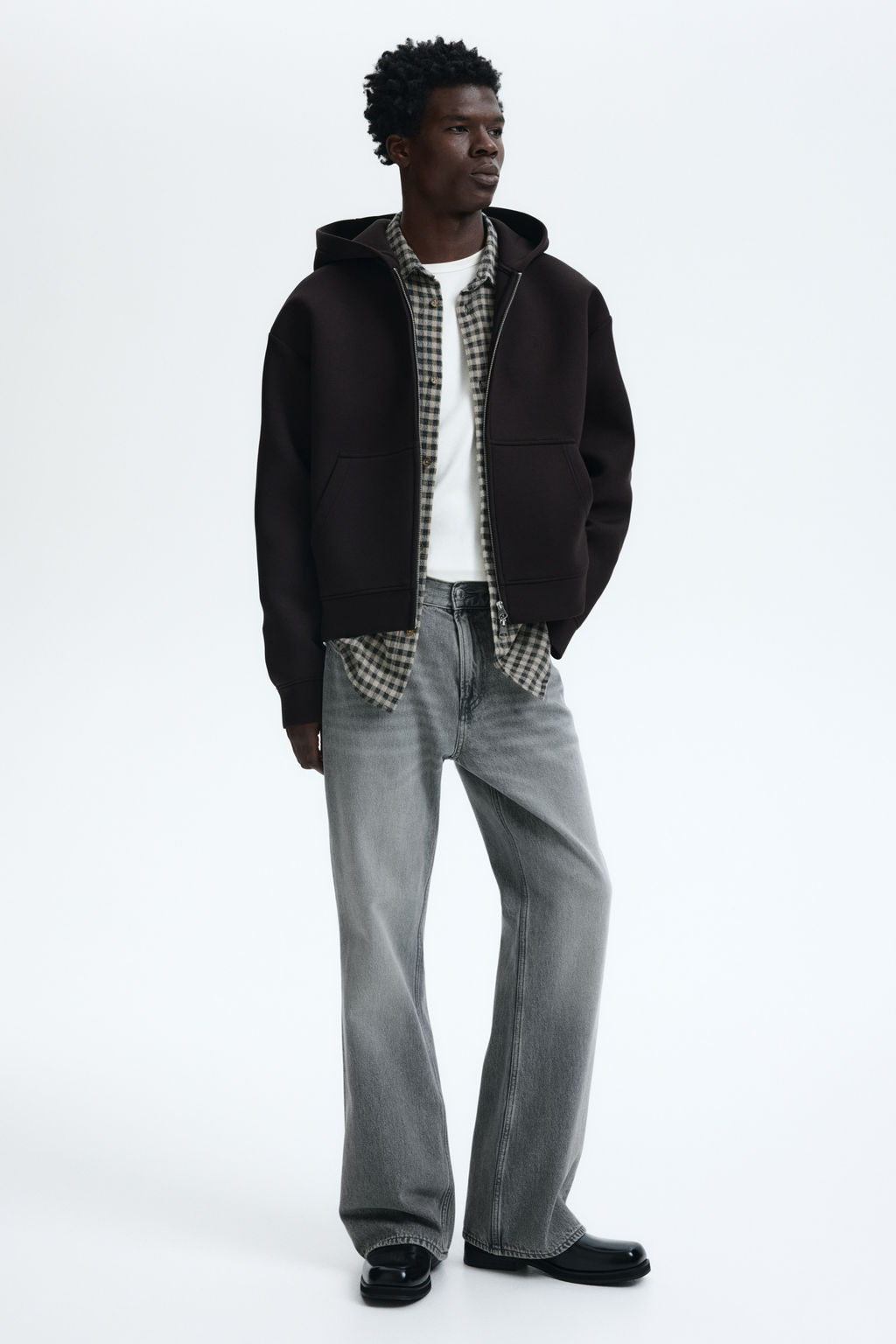 Chaqueta sudadera efecto neopreno Loose Fit - H&m фото 7