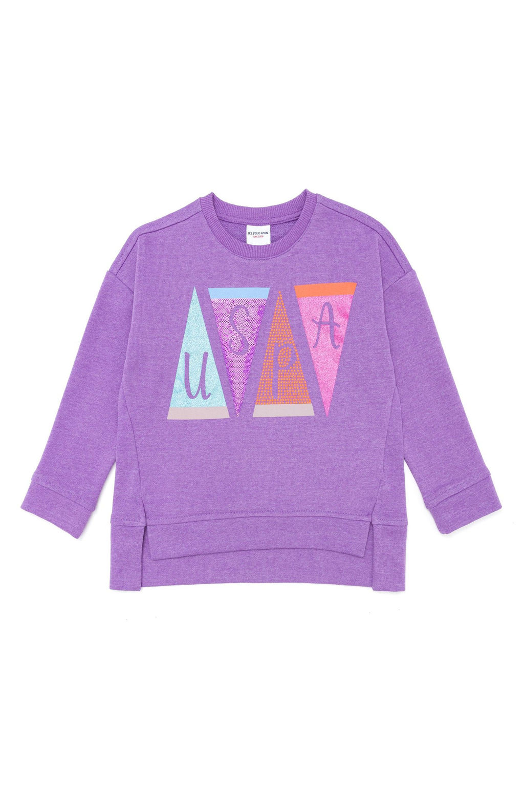 Сиреневая толстовка для девочек - U.s. polo assn фото 4