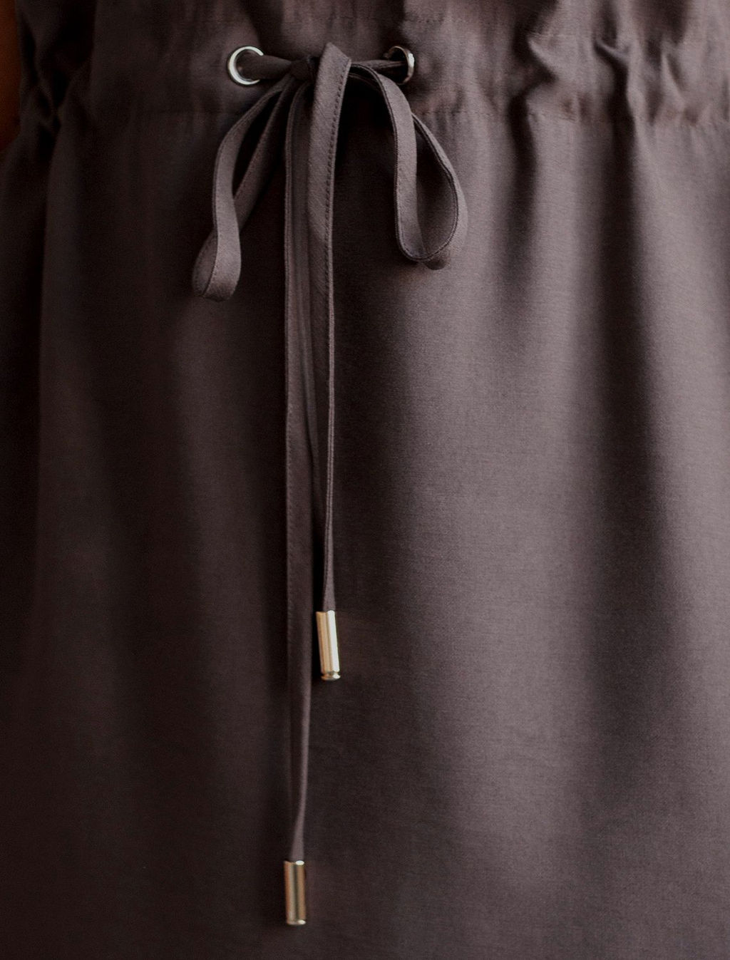 Платье-рубашка с кулиской на талии из плотного лиоцелла - Vilatte фото 2