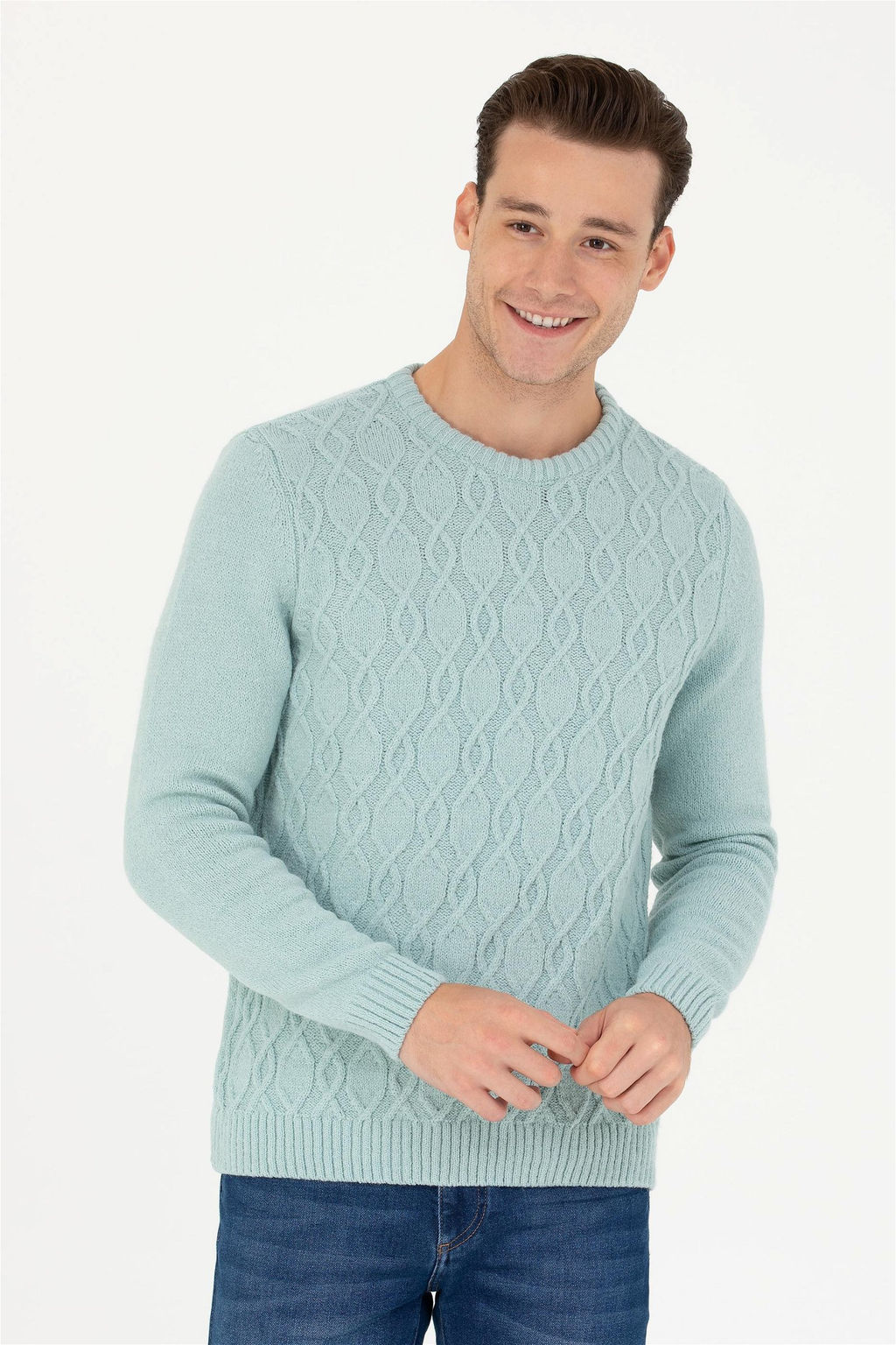 U. S. Polo Assn Мужской мятный свитер - U.s. polo assn фото 8