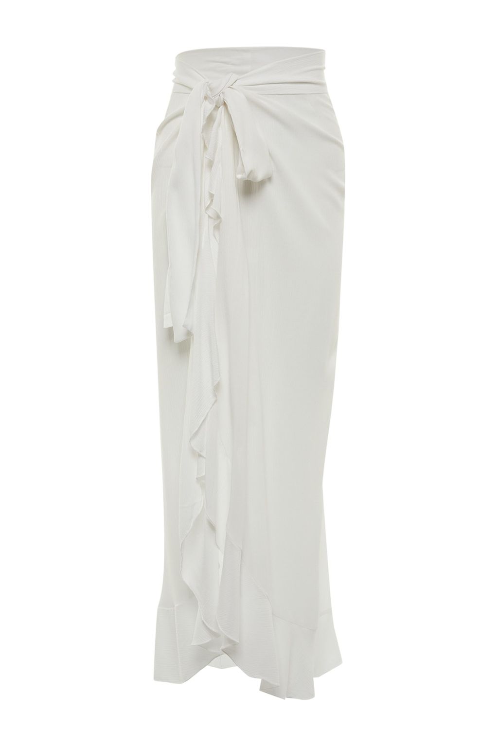 TRENDYOLMILLA Ekru Maxi Dokuma Volanl? Plaj Etegi TBESS19WV0004  фото 11