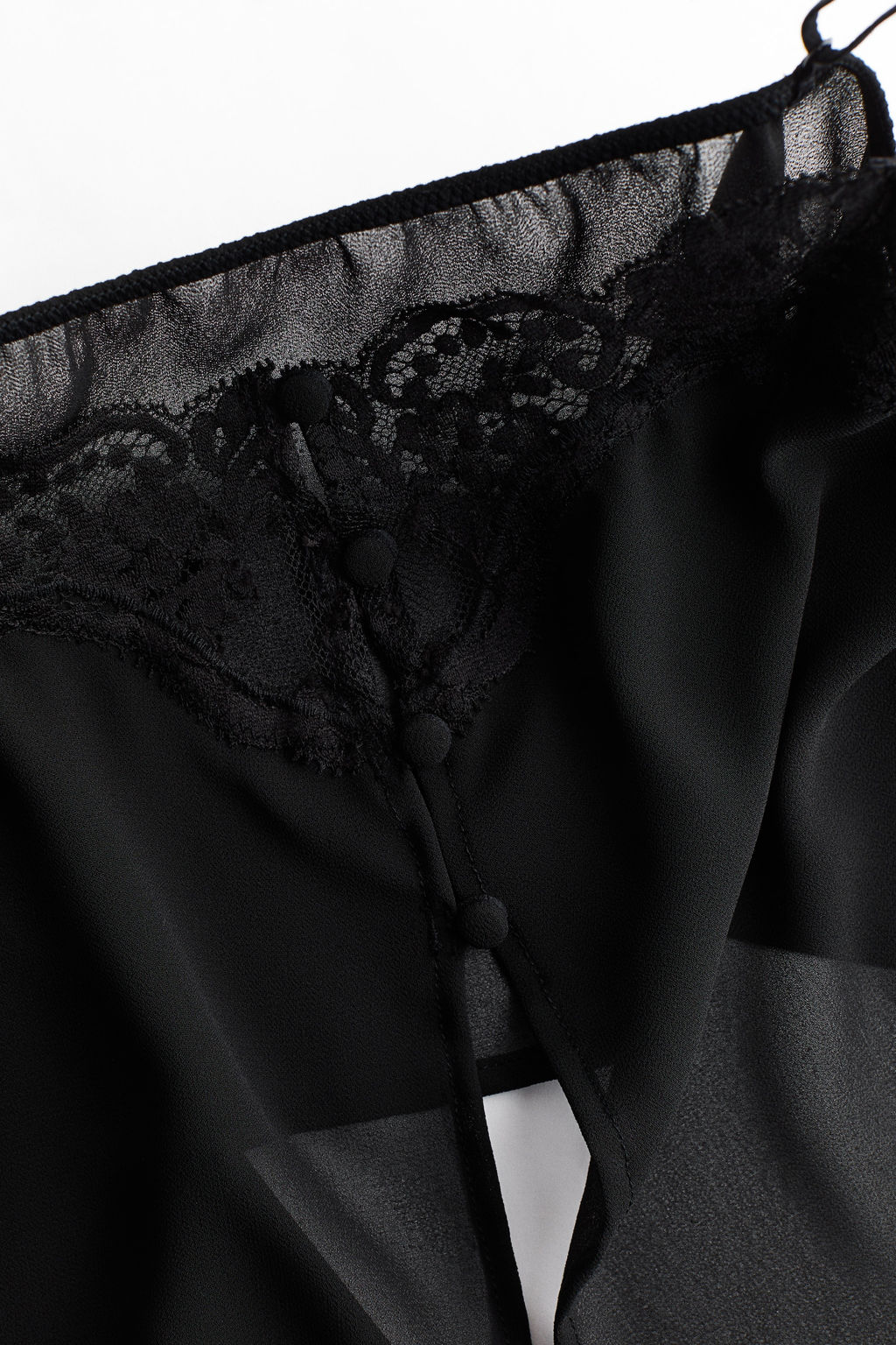 Top de tirantes espagueti con ribete de encaje - H&m фото 6