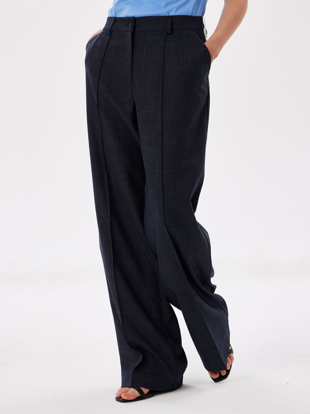 Брюки женские T-lab TL-TRT-015TK-т.синий  фото 7