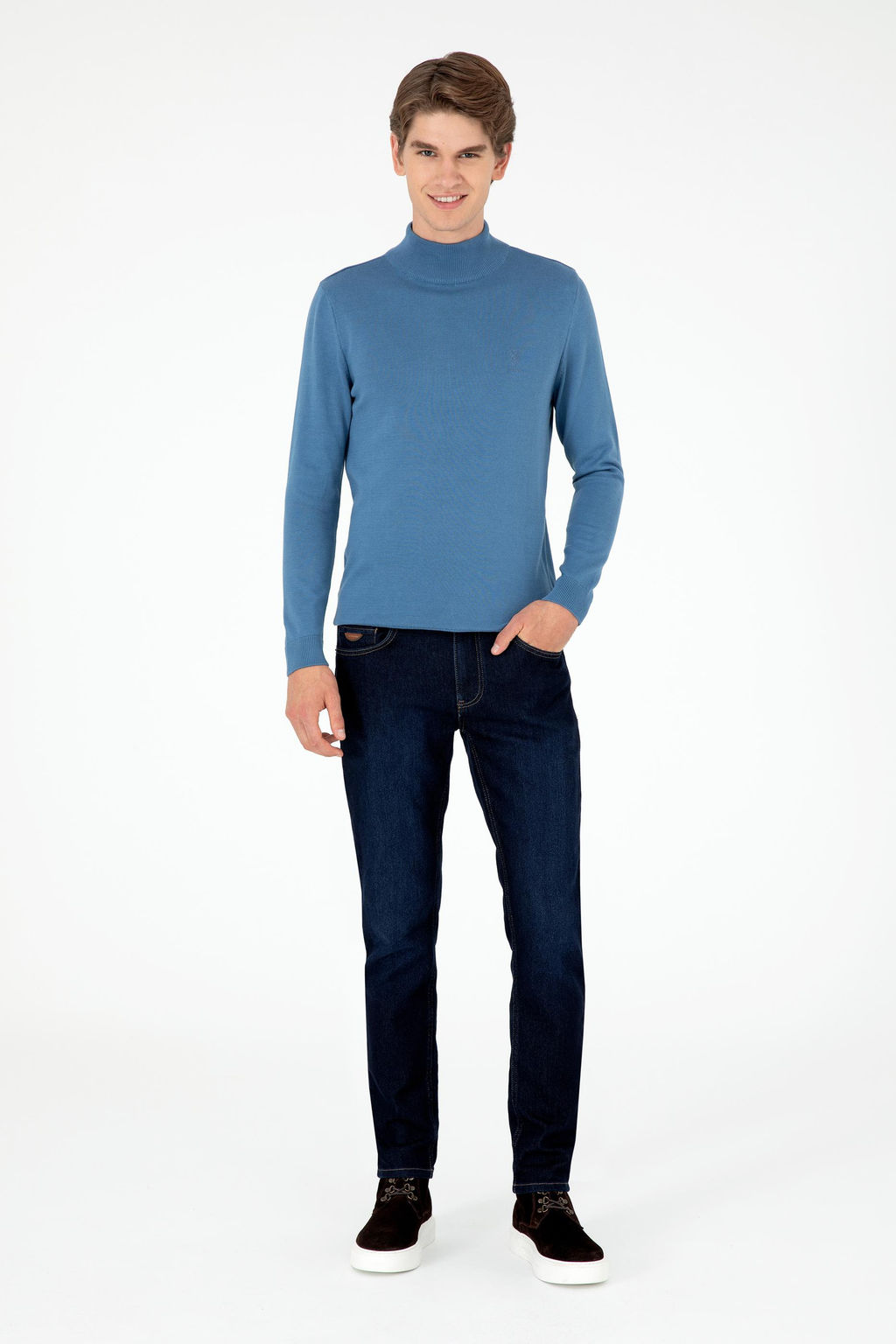 Мужской темно-синий базовый свитер Неожиданная скидка в корзине - U.s. polo assn фото 4