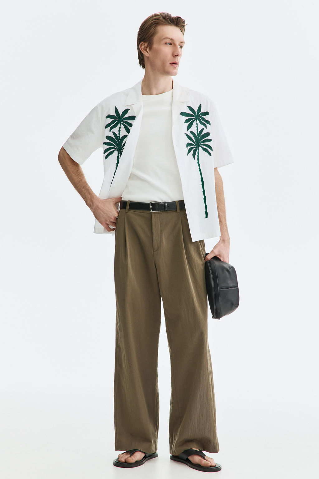 Camisa resort con motivo bordado Relaxed Fit - H&m фото 4