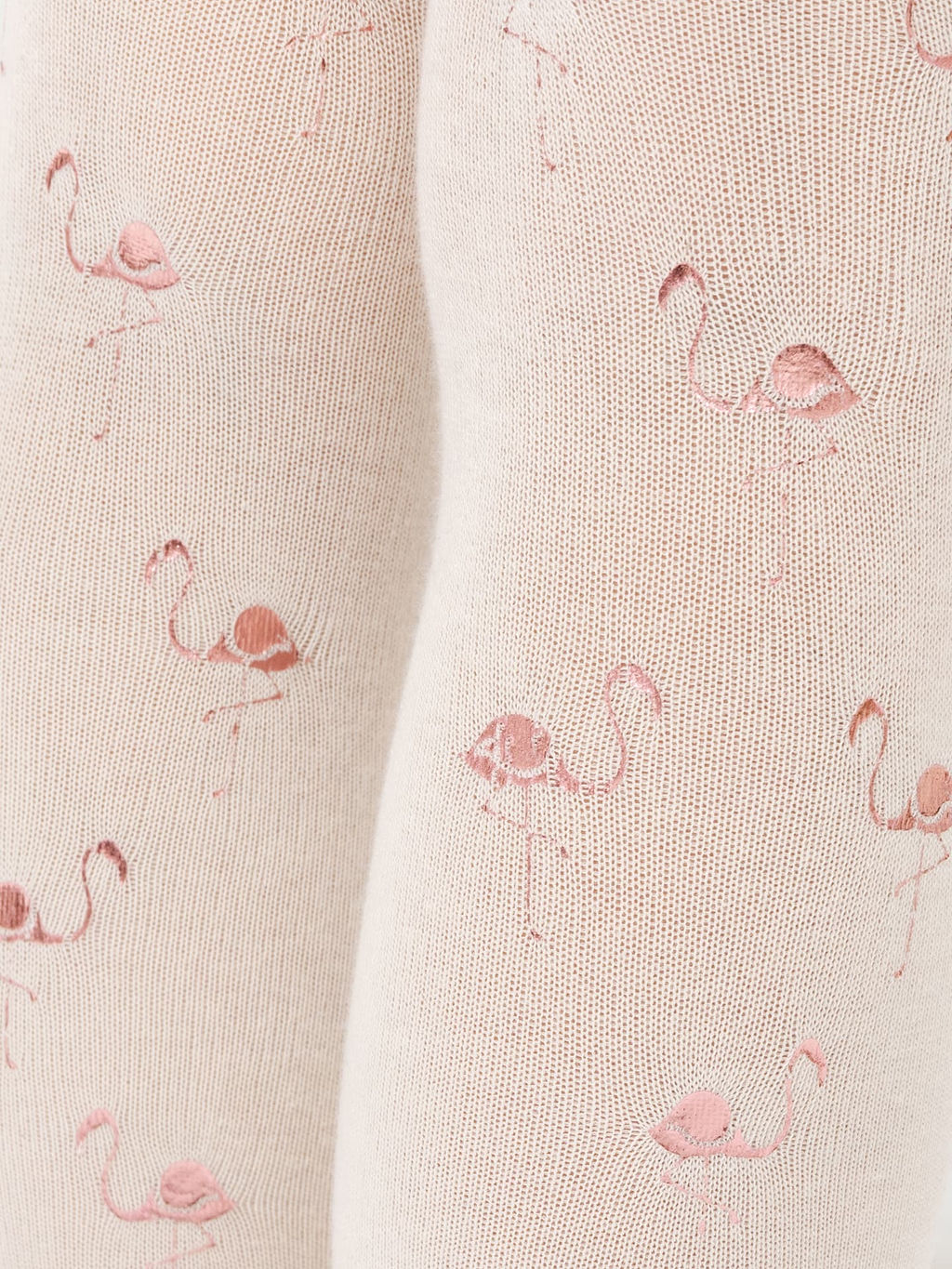 Цена за 3 пары! Колготки детские серого кремового цвета с фламинго - Mark formelle фото 4