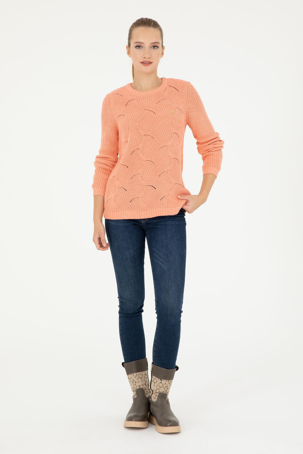 Женский свитер с лососем - U.s. polo assn фото 4