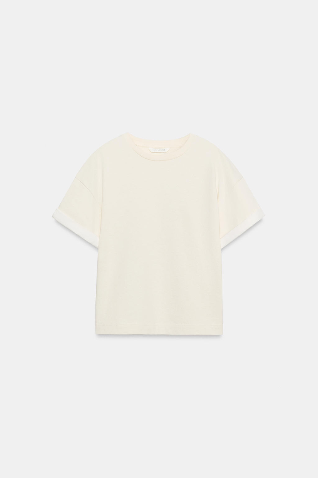 CAMISETA HEAVY COTTON MANGA CORTA / Crudo - Zara фото 5