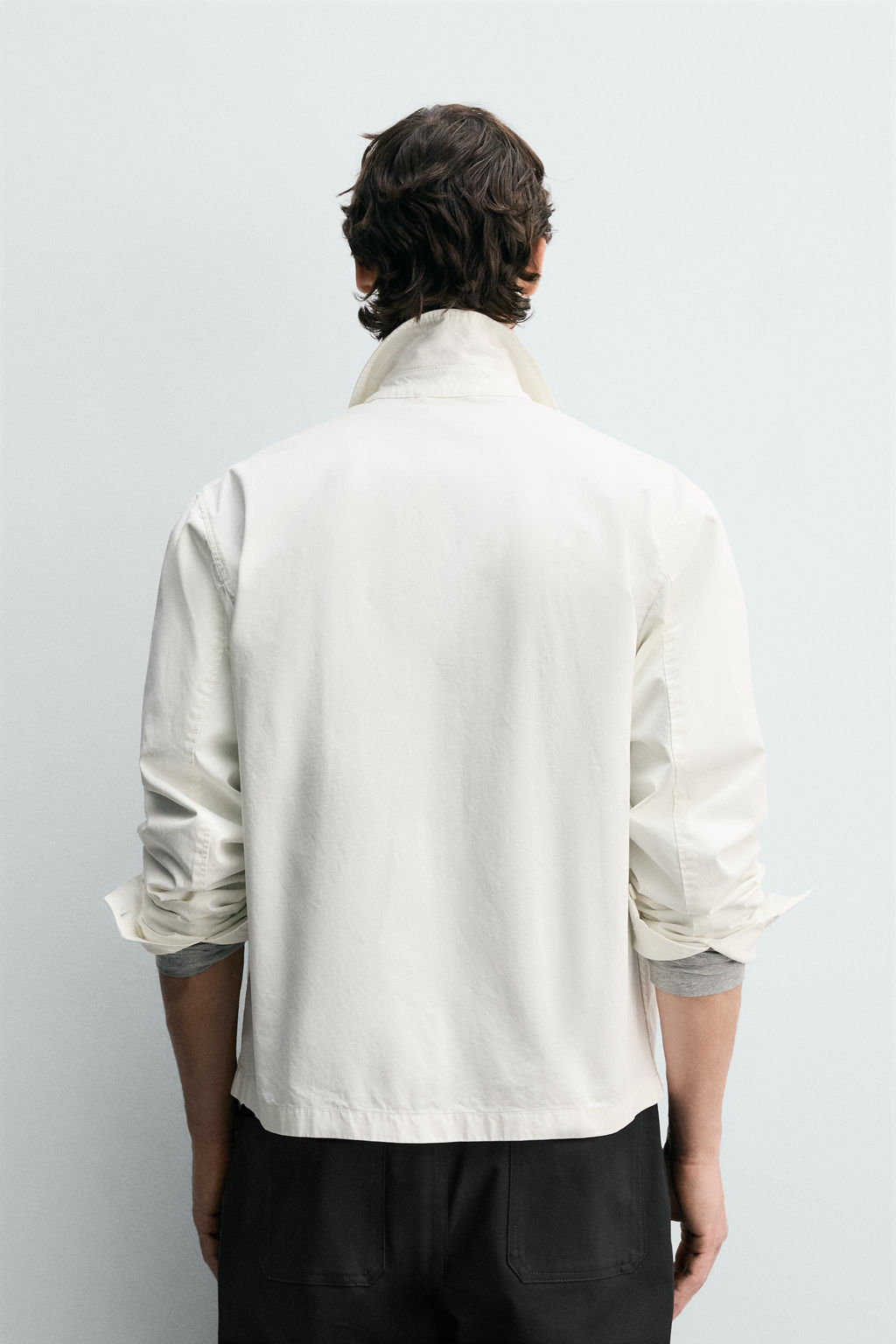 SOBRECAMISA REGULAR FIT CREMALLERA / Piedra - Zara фото 3