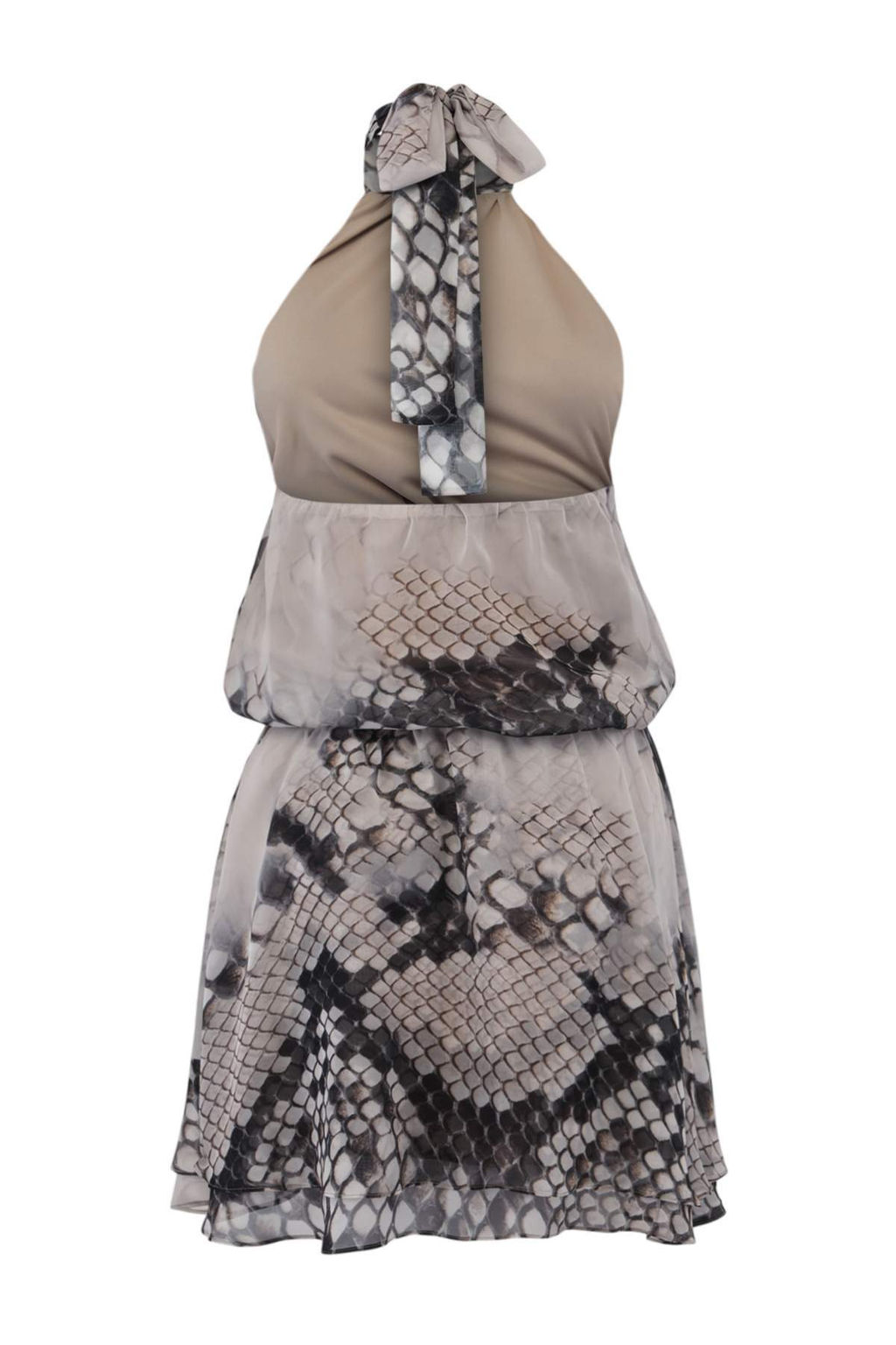 Cok Renkli Animal Bask?l? Sifon Astarl? Mini Dokuma Elbise TWOSS26EL00713 - Trendyolmilla фото 2