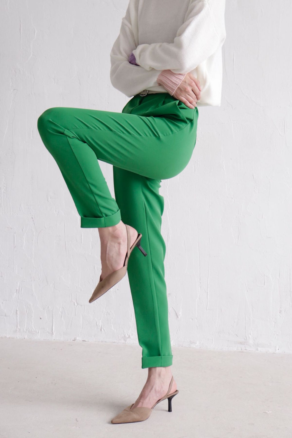 10138 Брюки классические зелёные - Martichelli фото 6