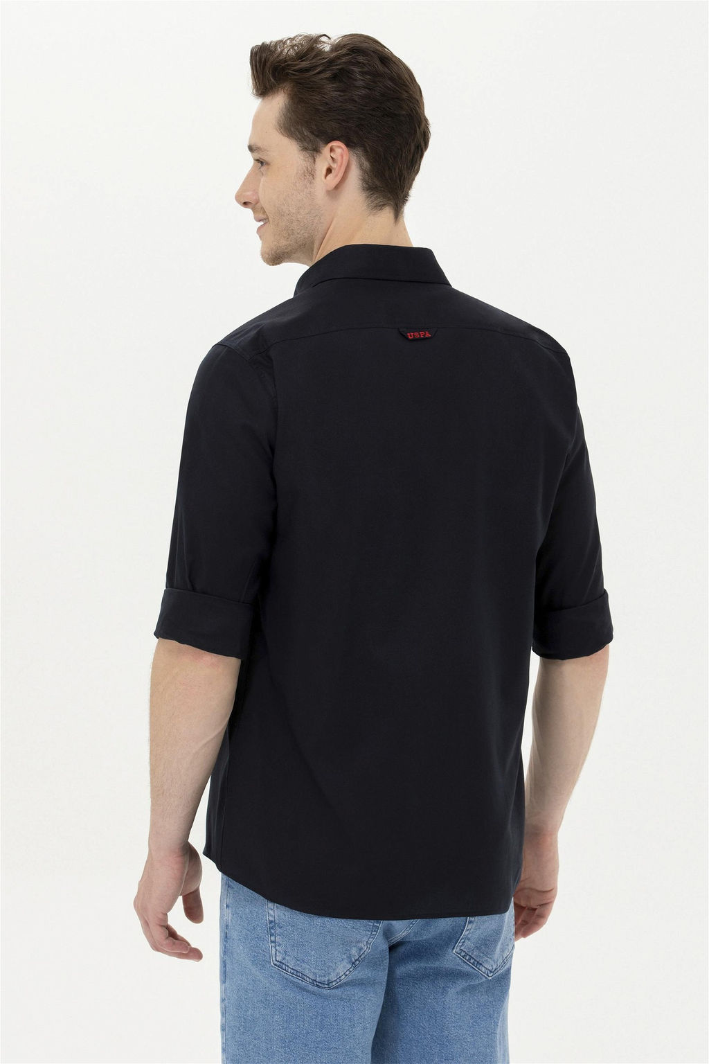 U. S. Polo Assn Мужская черная базовая рубашка с длинным рукавом - U.s. polo assn фото 12