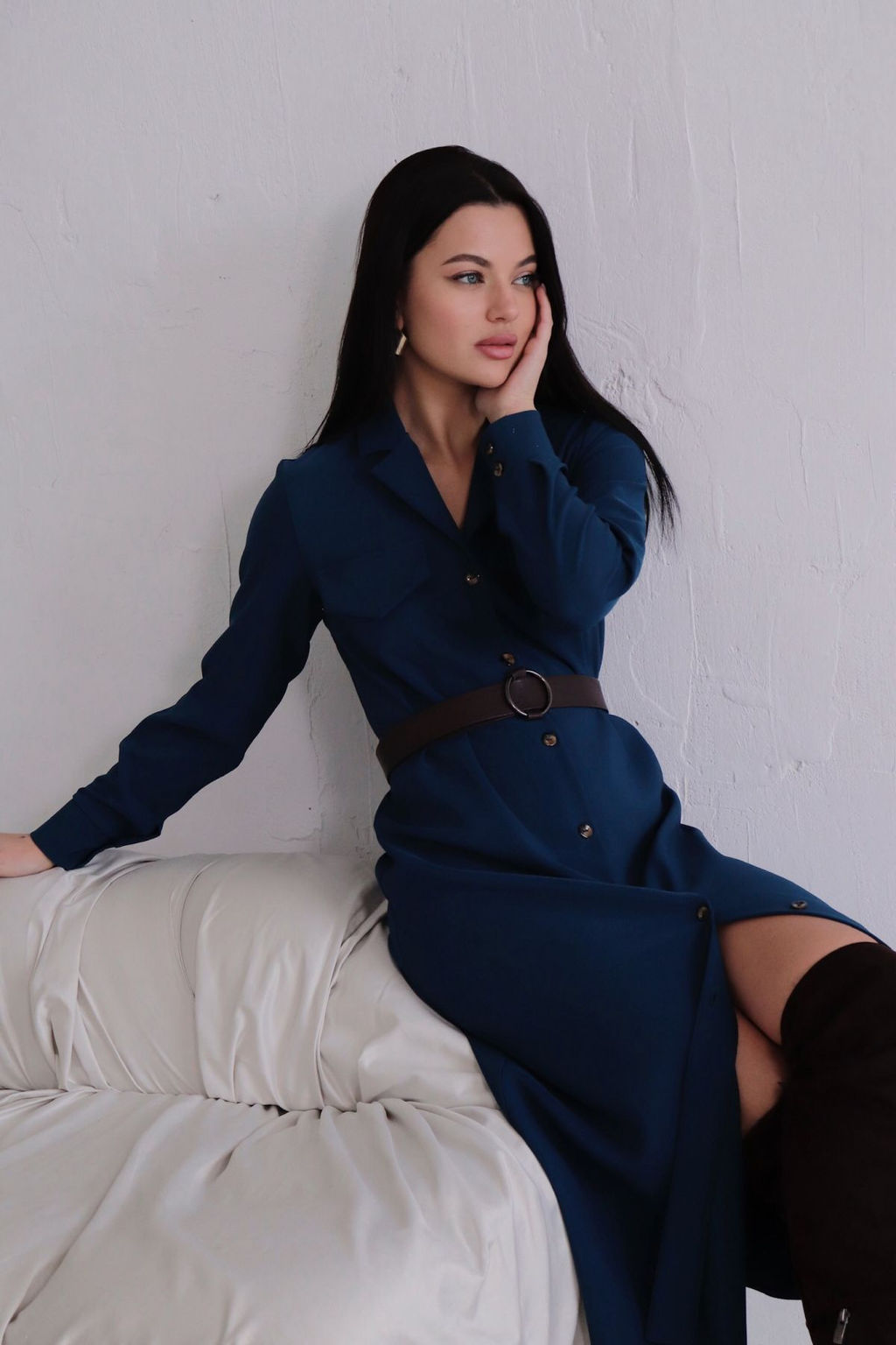 Платье-рубашка с английским воротником - Martichelli фото 363