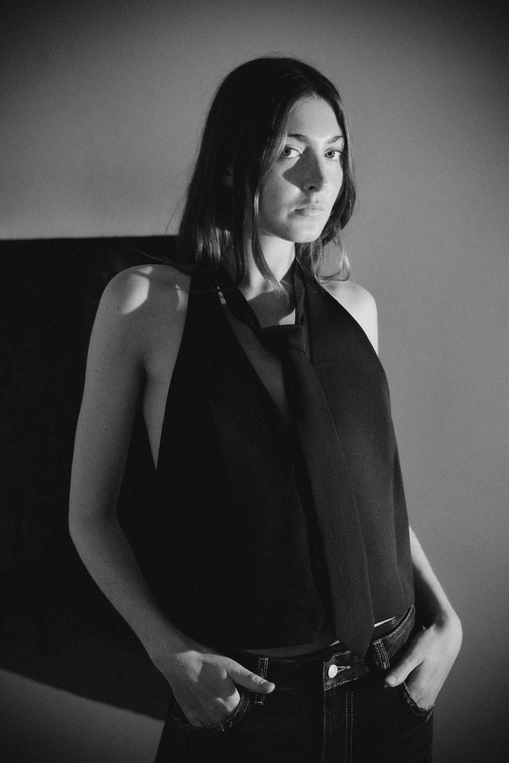 DETACHABLE TIE WAISTCOAT TOP - Zara фото 2