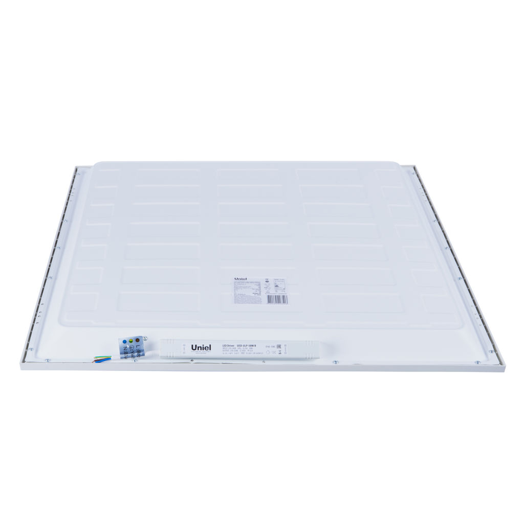 ULP-6060-50W/6500K OFFICE-B WHITE Светильник светодиодный потолочный встраиваемый. Дневной свет (6500K). Рассеиватель матовый. В комплекте с и/п. Корпус белый. ТМ Uniel