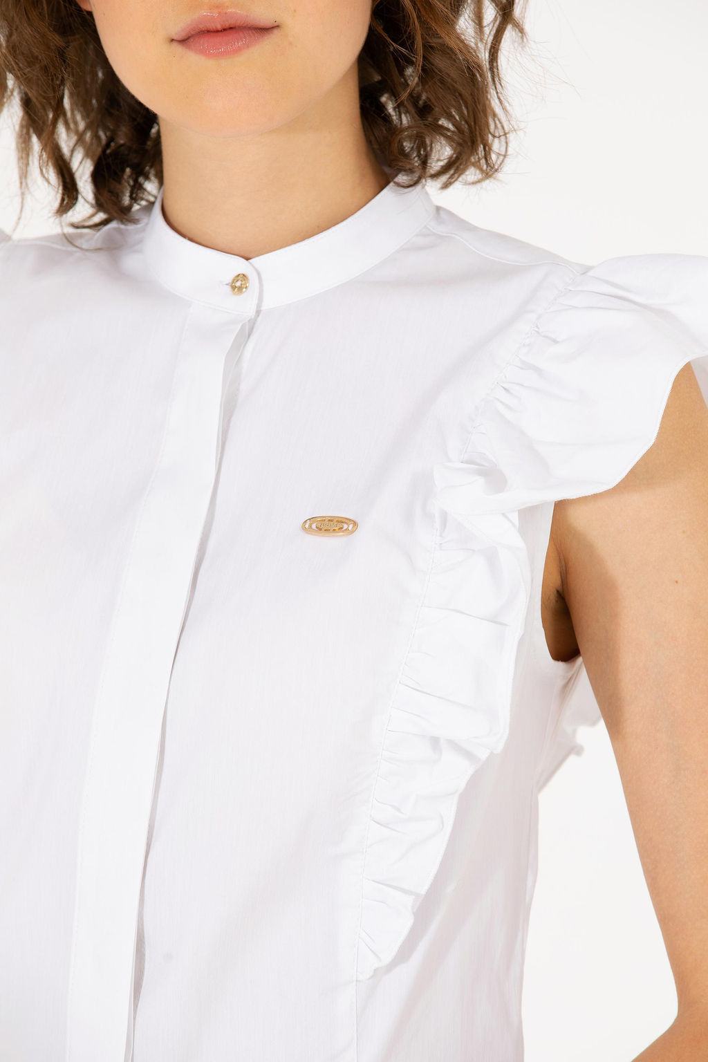 Женская белая рубашка с коротким рукавом - U.s. polo assn фото 7