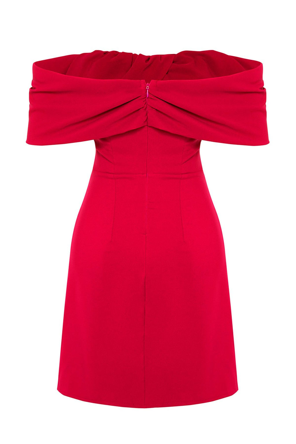 TRENDYOLMILLA Siyah Carmen Yaka Dokuma K?sa Elbise TPRSS24EL00154  фото 8