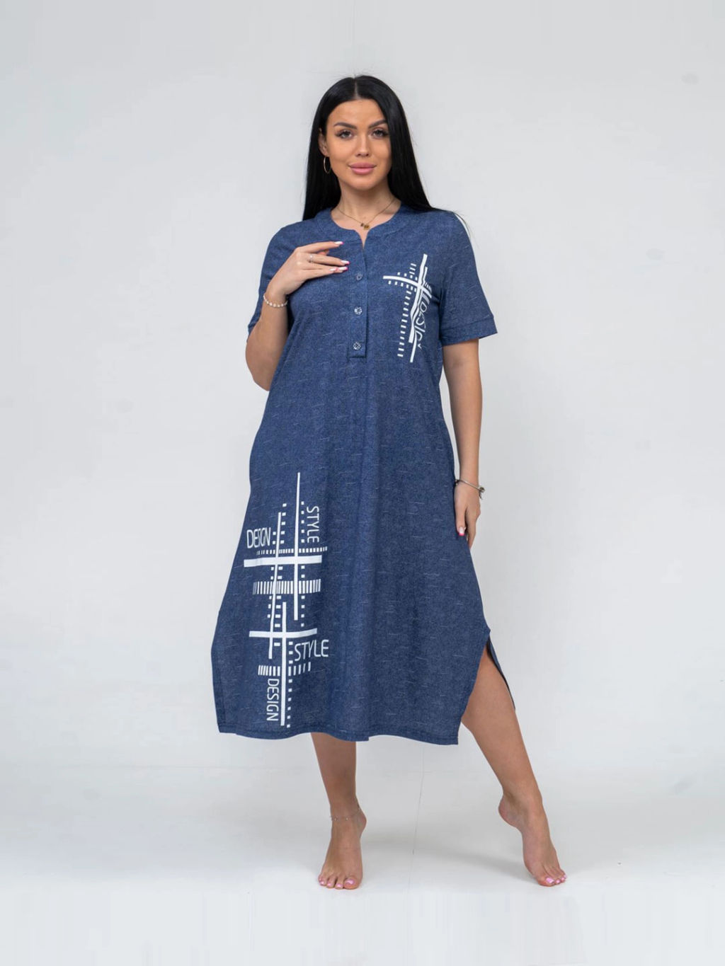 Платье женское, цвет синий