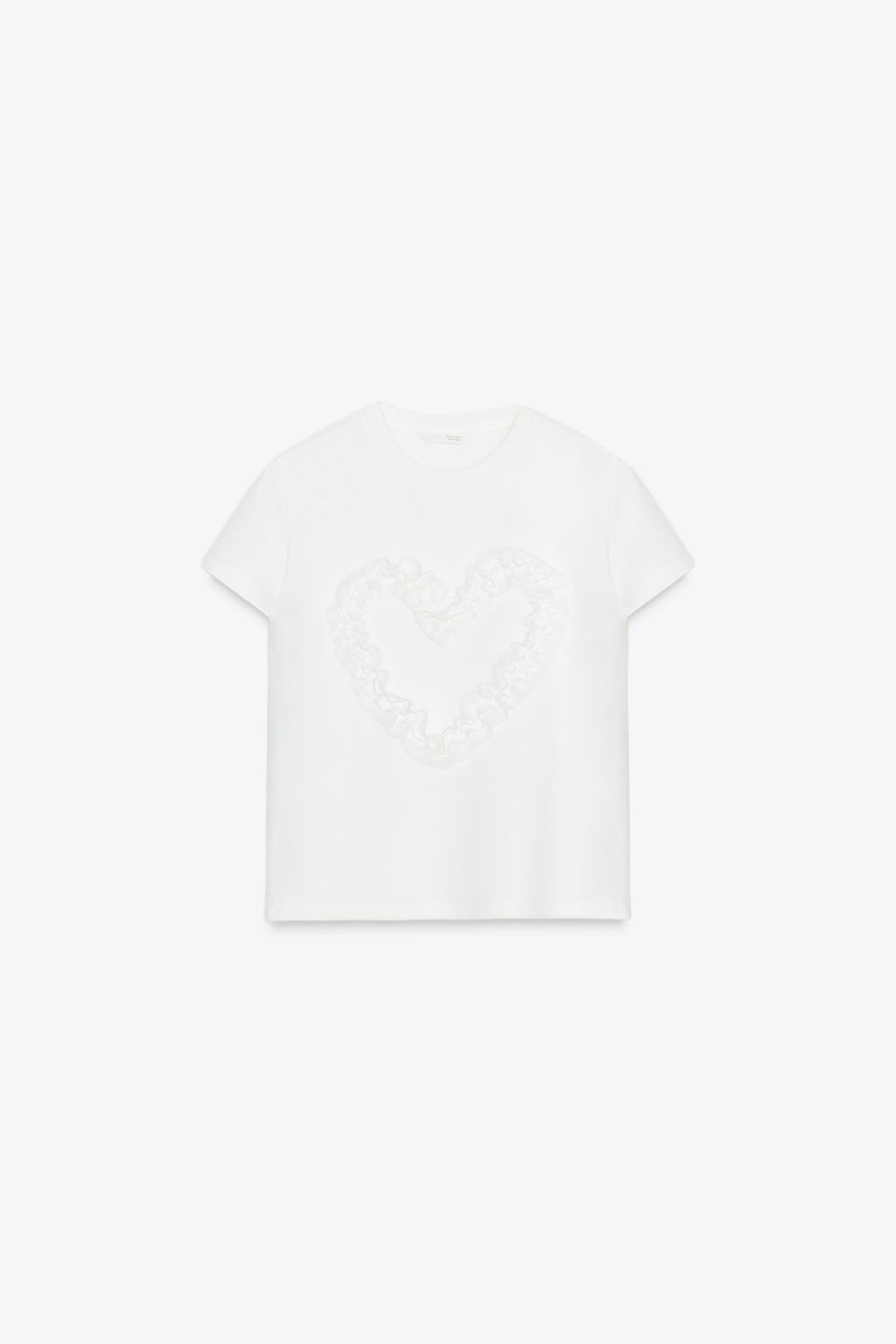T-SHIRT WITH TEXTURED HEART - Zara фото 12