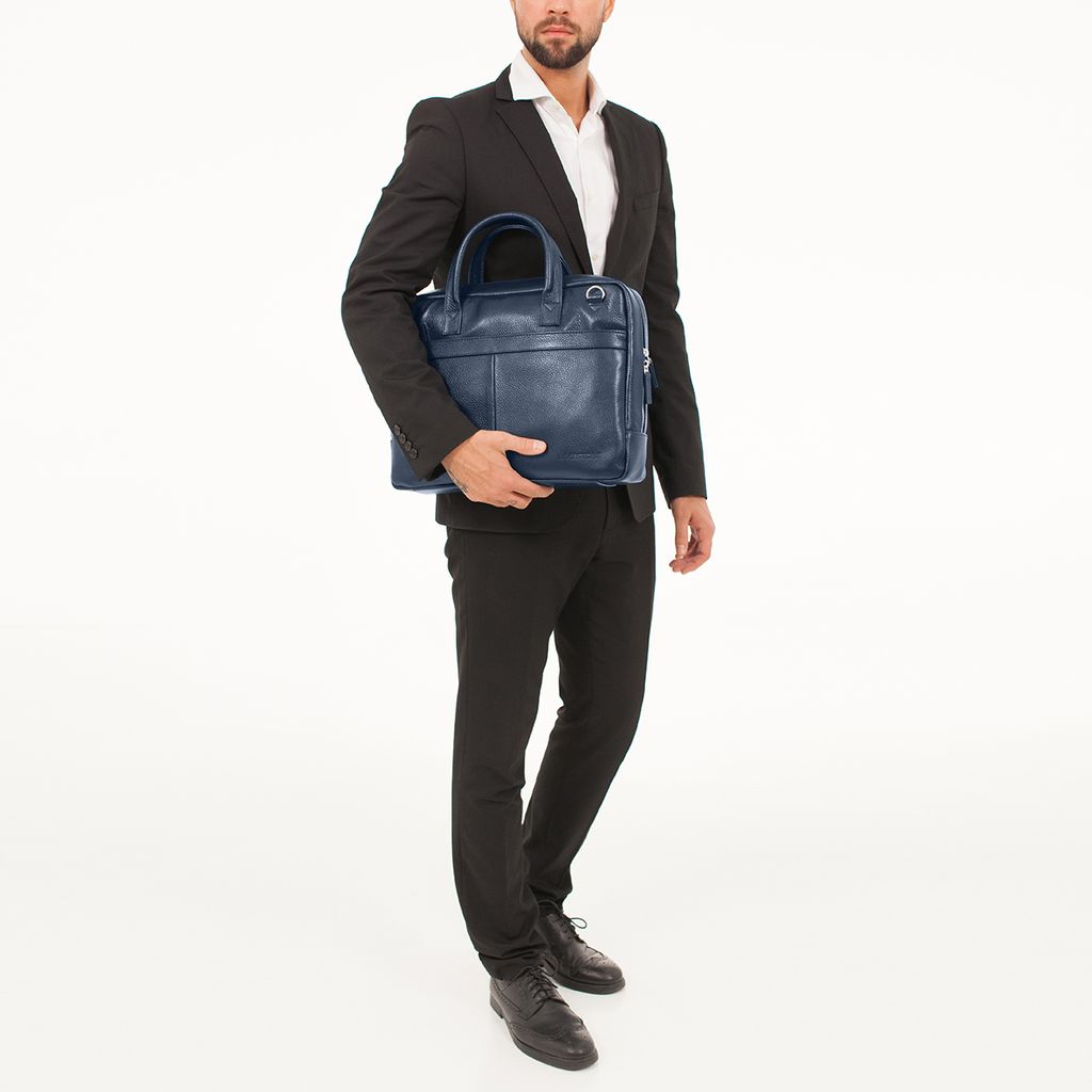 Кожаная деловая сумка для ноутбука Carter Black - Lakestone фото 27